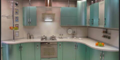 مطبخ المنيوم زاوية بالوان حديثة